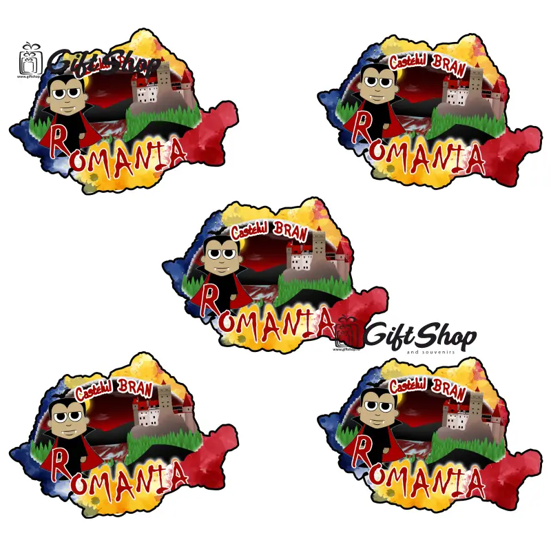 Magnet suvenir, personalizat, in forma de hartav
